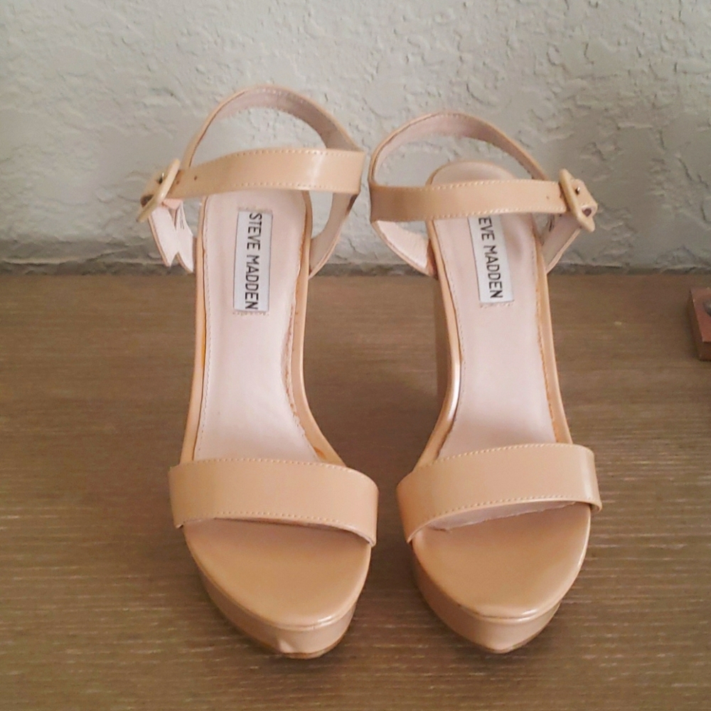Steve madden natural plataform wedges